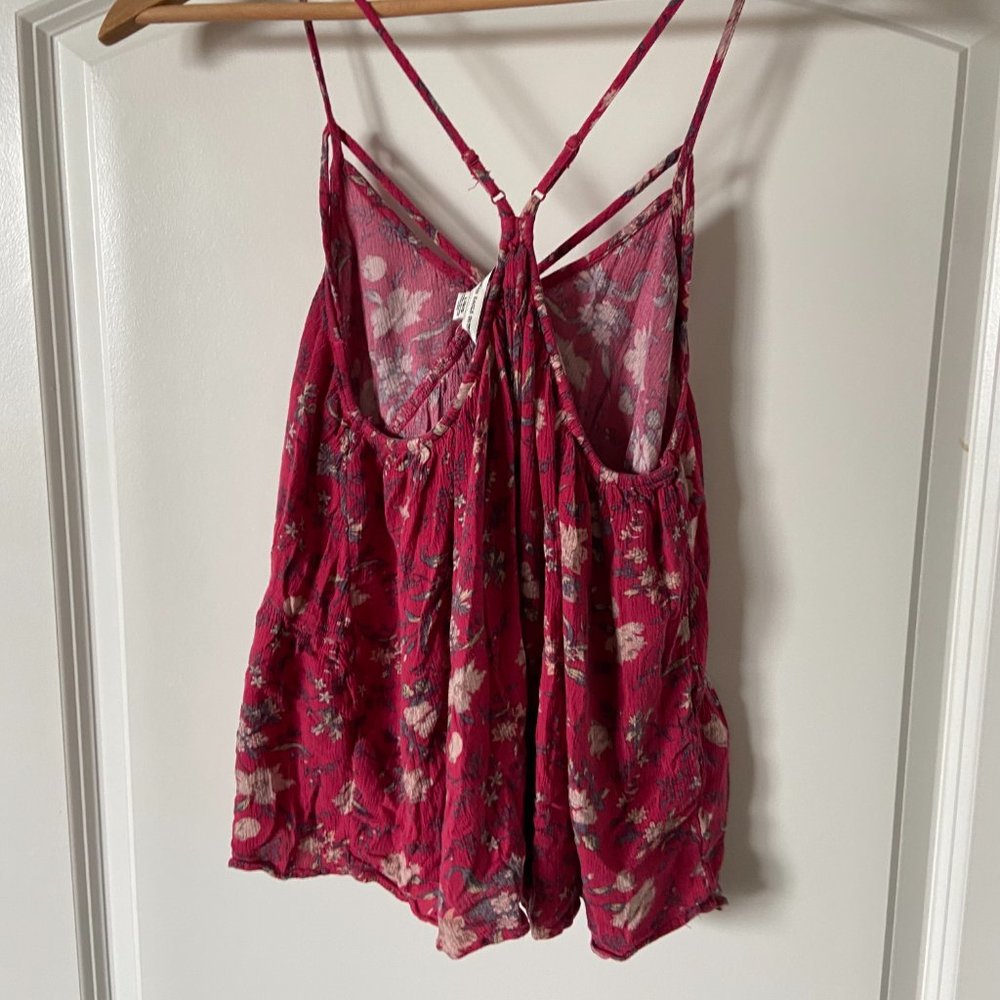 AE Pink Floral Tank Top - Picture 3 of 3